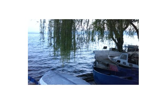 Vue du lac d'Ohrid, avril 2015 